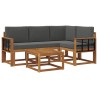 Ensemble de canapés d'extérieur 5 pcs Naturel et Anthracite 527768527768