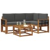Ensemble de canapés d'extérieur 5 pcs Naturel et Anthracite 527768527768