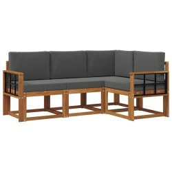 Ensemble de canapés d'extérieur 4 pcs Naturel et Anthracite 527771527771