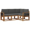 Ensemble de canapés d'extérieur 4 pcs Naturel et Anthracite 527771527771