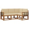 Ensemble de canapés d'extérieur 4 pcs Naturel et Beige 527774527774