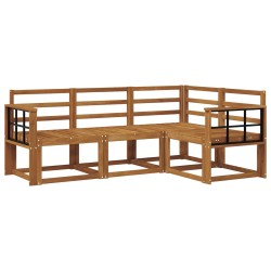 Ensemble de canapés d'extérieur 4 pcs Naturel 527778527778