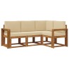 Ensemble de canapés d'extérieur 4 pcs Naturel et Beige 527779527779