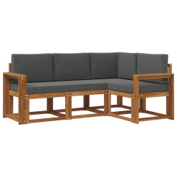 Ensemble de canapés d'extérieur 4 pcs Naturel et Anthracite 527780527780