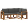 Ensemble de canapés d'extérieur 4 pcs Naturel et Anthracite 527780527780