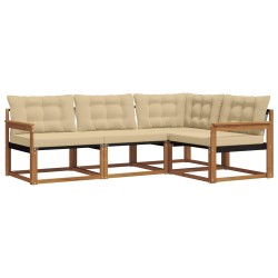 Ensemble de canapés d'extérieur 4 pcs Naturel et Beige 527783527783