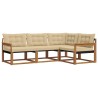 Ensemble de canapés d'extérieur 4 pcs Naturel et Beige 527783527783