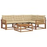 Ensemble de canapés d'extérieur 5 pcs Naturel et Beige 527786527786