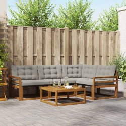 Ensemble de canapés d'extérieur 5 pcs Gris Naturel et Clair 527788527788