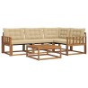 Ensemble de canapés d'extérieur 5 pcs Naturel et Beige 527790527790