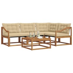 Ensemble de canapés d'extérieur 5 pcs Naturel et Beige 527794527794