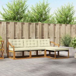 Ensemble de canapés d'extérieur 4 pcs Naturel et Crème 527799527799