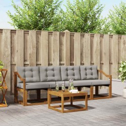 Ensemble de canapés d'extérieur 5 pcs Gris Naturel et Clair 527800527800