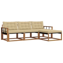 Ensemble de canapés d'extérieur 4 pcs Naturel et Beige 527801527801