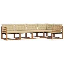 Ensemble de canapés d'extérieur 5 pcs Naturel et Beige 527807527807