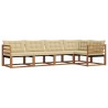 Ensemble de canapés d'extérieur 5 pcs Naturel et Beige 527807527807