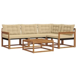 Ensemble de canapés d'extérieur 5 pcs Naturel et Beige 527808527808