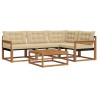 Ensemble de canapés d'extérieur 5 pcs Naturel et Beige 527808527808