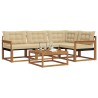 Ensemble de canapés d'extérieur 5 pcs Naturel et Beige 527808527808