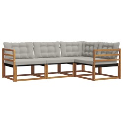 Ensemble de canapés d'extérieur 4 pcs Gris Naturel et Clair 527810527810