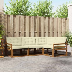 Ensemble de canapés d'extérieur 4 pcs Naturel et Crème 527812527812