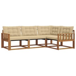 Ensemble de canapés d'extérieur 4 pcs Naturel et Beige 527813527813