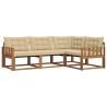 Ensemble de canapés d'extérieur 4 pcs Naturel et Beige 527813527813