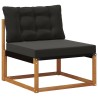 Ensemble de canapés d'extérieur 5 pcs Naturel et Noir 527816527816