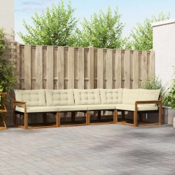 Ensemble de canapés d'extérieur 5 pcs Naturel et Crème 527817527817