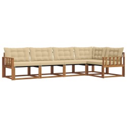 Ensemble de canapés d'extérieur 5 pcs Naturel et Beige 527819527819