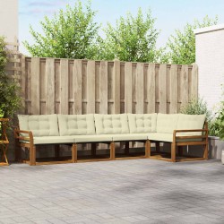 Ensemble de canapés d'extérieur 5 pcs Naturel et Crème 527822527822