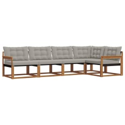 Ensemble de canapés d'extérieur 5 pcs Gris Naturel et Clair 527824527824