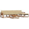 Ensemble de canapés d'extérieur 6 pcs Naturel et Beige 527831527831