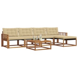 Ensemble de canapés d'extérieur 6 pcs Naturel et Beige 527831527831