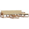 Ensemble de canapés d'extérieur 6 pcs Naturel et Beige 527831527831