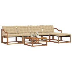 Ensemble de canapés d'extérieur 6 pcs Naturel et Beige 527833527833