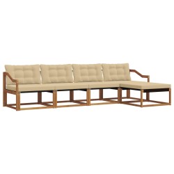 Ensemble de canapés d'extérieur 5 pcs Naturel et Beige 527840527840