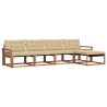 Ensemble de canapés d'extérieur 5 pcs Naturel et Beige 527846527846