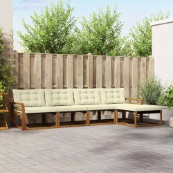 Ensemble de canapés d'extérieur 5 pcs Naturel et Crème 527850527850