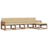 Ensemble de canapés d'extérieur 5 pcs Naturel et Beige 527851527851