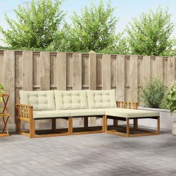 Ensemble de canapés d'extérieur 4 pcs Naturel et Crème 527855527855