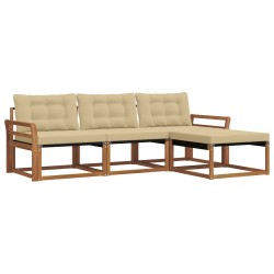 Ensemble de canapés d'extérieur 4 pcs Naturel et Beige 527859527859