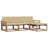 Ensemble de canapés d'extérieur 4 pcs Naturel et Beige 527859527859
