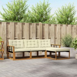 Ensemble de canapés d'extérieur 4 pcs Naturel et Crème 527860527860