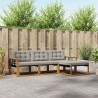 Ensemble de canapés d'extérieur 4 pcs Gris Naturel et Clair 527861527861