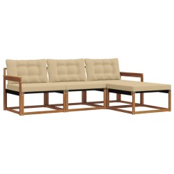 Ensemble de canapés d'extérieur 4 pcs Naturel et Beige 527864527864