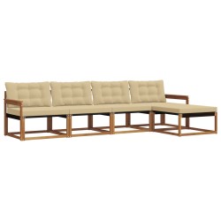 Ensemble de canapés d'extérieur 5 pcs Naturel et Beige 527867527867