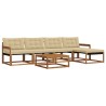 Ensemble de canapés d'extérieur 6 pcs Naturel et Beige 527869527869