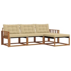 Ensemble de canapés d'extérieur 4 pcs Naturel et Beige 527876527876