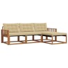 Ensemble de canapés d'extérieur 4 pcs Naturel et Beige 527876527876